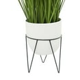 thumbnail image 4 of DecMode 25" Tall Artificial Wheatgrass Plant in Realistic Leaves and Metal Stand and Round Pot, 4 of 7