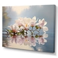 thumbnail image 2 of Designart "Magnolia Reflections Grey and White Beauty I" Floral Canvas Wall Art, 2 of 5