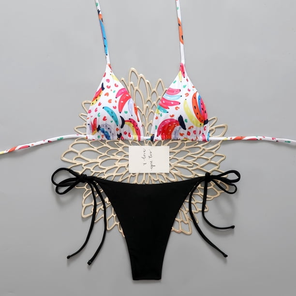 Trajes de baño para mujer, bikinis de cintura alta con cordón ajustable, traje de baño fruncido, conjunto dividido, trajes de baño para mujer, trajes de baño para mujer, traje de baño para mujer, traj