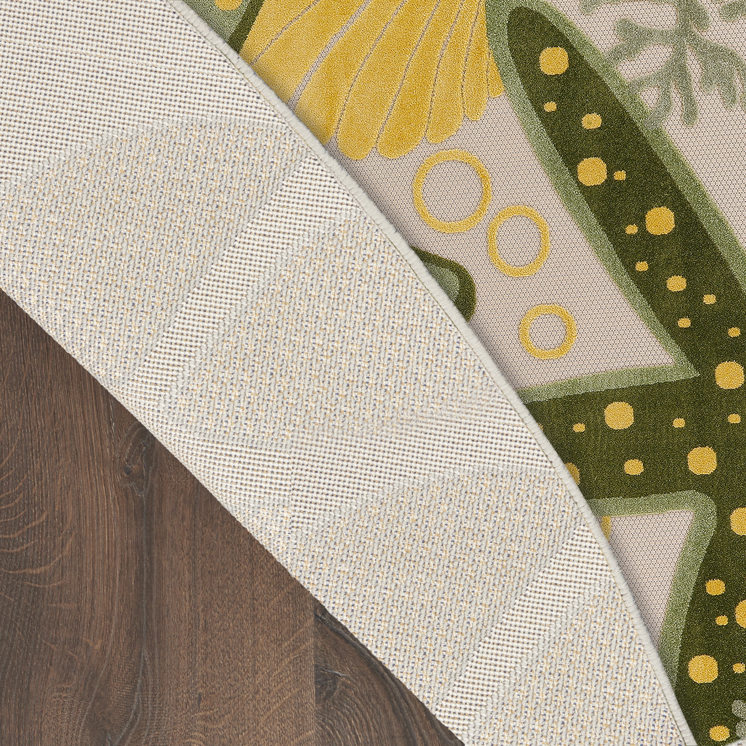 Nourison Aloha Indoor/Outdoor Green Yellow 7'10" x Round Area Rug (8 Round)