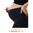 thumbnail image 3 of Ingrid & Isabel Basics Maternity 7/8 Active Leggings with Fold Over Panel, Black/Black, 2 Pack, 3 of 6