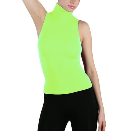 Download EK-TANCO - Women Seamless Sleeveless Mock Neck Turtleneck ...