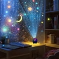 thumbnail image 6 of Rotating Star Projector Night Light Sky Lamp Quiet One Button Operation for Bedroom Decoration Blue#2, 6 of 6