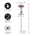 thumbnail image 3 of Evergreen 38.5"H Wind Spinner Flower Garden Stake, Pink, 3 of 6