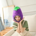 thumbnail image 4 of Sombrero suave con berenjena, transpirable, , disfraz de Cosplay, , accesorios para fotografía, gorro para Selfie, Sunnimix Sombrero de lujo novedoso, 4 of 8