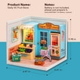 thumbnail image 4 of Rolife DIY Miniature Dollhouse Building Model Kit Super Creator Store Series Plastic Birthday Gift for Girls (6 Kits), 4 of 9