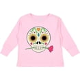 thumbnail image 3 of Inktastic Día de los Muertos Skull with Flower Boys or Girls Long Sleeve Toddler T-Shirt, 3 of 5