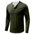 thumbnail image 4 of YYDGH Men's Henley Shirts Long Sleeve Button Solid Color T-Shirts Casual Lightweight Loose Fit Fall Pullover Tops Multicolor S, 4 of 5