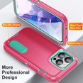 thumbnail image 2 of AmPm for iPhone 14 Pro Case with Screen Protector, Heavy Duty Protective iPhone 14 Pro Phone Case with Built in Kickstand, Military Grade Protection Cover for iPhone 14 Pro 6.1 inch (Pink), 2 of 8