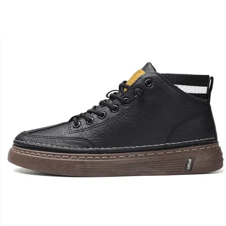 

Men‘s High-top Leather Boots For Winter Platform Boots For Sports Hiking
