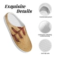 thumbnail image 5 of Wukai Vintage Baseball Print Women's Indoor Bedroom Slipper Slip On Shoes, Unisex House Shoes with Anti-Skid Sole for Men, Gift for Women Men-46/47, 5 of 7