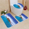 thumbnail image 1 of ABPHQTO Isla Isla en Seychelles Coconut Journey Jungle Rocky Coast Waves Surface Car Juego de alfombras de baño de 3 piezas Alfombra de baño Alfombra de contorno y tapa de inodoro, 1 of 2