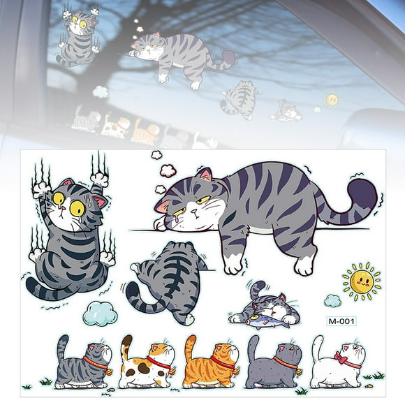TIELUTT Scratch Cat Car Stickers Cute Cat Car Stickers And Stickers Cat Bumper Stickers Funny Cool Sticker Packs for Adults Animal Stickers Scratch N Sniff Stickers Foam Sports Stickers Bike Stickers