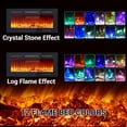 thumbnail image 4 of Bingirl Foyer Électrique Mural de 36 Pouces avec 12 Couleurs de Flammes Réalistes, 4 of 7