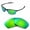 Emerald Mirror Coated - Polarized, variant on Walleva Clear Replacement Lenses for Oakley Half Wire 2.0 Sunglasses