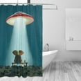 thumbnail image 6 of Elephant Shower Curtain Funny Elephant Mushroom Shower Curtains for Bathroom Animal Shower Curtain Waterproof Polyester Fabric Elephant Kids Bathroom Decor 72x72 in, 6 of 6