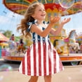thumbnail image 6 of KPOPLK 4th of July Toddler Girl Outfit Dress Smocked USA Sleeveless Tie Strap Fouth of July Dresses Kids Patriotic Clothes(1-2 Years,Hot Pink), 6 of 6