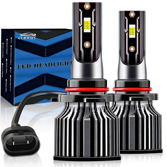 9012 LED Headlight High and Low Beam Bulbs - Fits Dodge Challenger 2015-2023 6500K White 2pcs