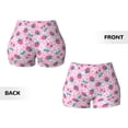 thumbnail image 5 of Lsque Cherry Strawberry Pattern High Waisted Biker Shorts for Women-Tummy Control Fitness Athletic Workout Running Yoga Gym Shorts,Moisture-Wicking-, 5 of 9