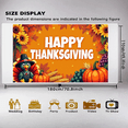 thumbnail image 6 of LUUFILx Thanksgiving Backdrop Banner with Pumpkins Leaves and Turkey for Party Decorations Photography Props Autumn Festival Background, 6 of 9