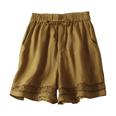 Women s Loose Casual Cotton Plus Size Boy Shorts Underwear for Women Elastic Wide Leg Pants Women s Shorts Casual Pack ShortsCoffee (2PACK)