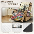 thumbnail image 3 of TSOVTHRID Black Cat Daisy Floral Print Recliner Chair Cover Recliner Couch Slipcovers with Pocket Recliner Soft Sofa Slipcover Reclining Chair Furniture Protector for Pets, 3 of 7