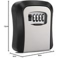 thumbnail image 3 of Croing Key Lock Box, Combination Lockbox Wall-Mounted Key Storage Box for House Keys, Resettable Code Safe Security Lock Box for Home, Office, Apartment Spare Key Storage, 3 of 6