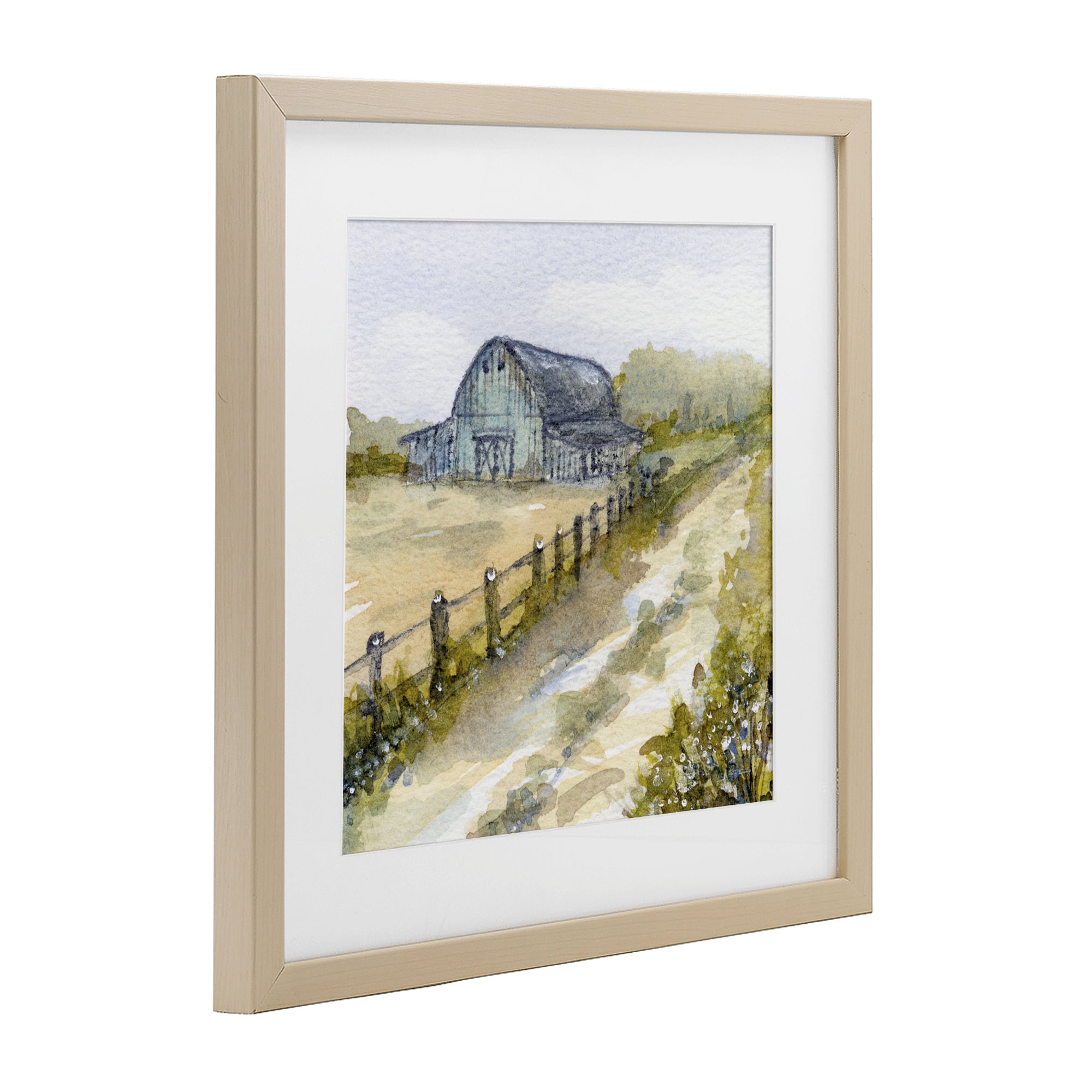 Stupell Industries Blue Barn Lane Birch Framed Print Under Glass, design by Patti Bishop