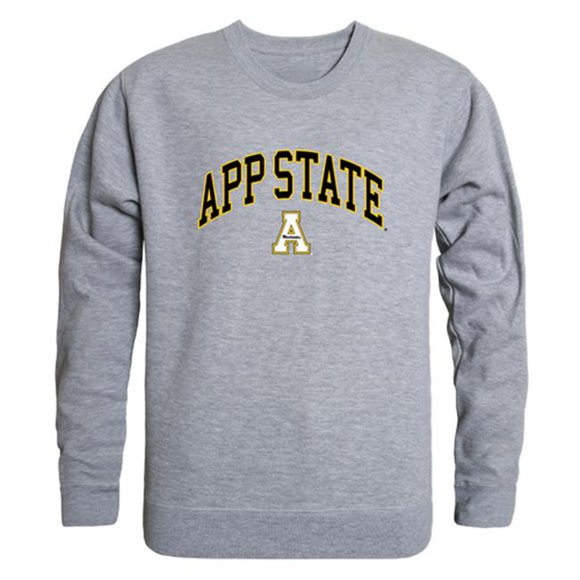 W Republic 541-104-HGY-05 Appalachian State University Men Campus Crewneck Sweatshirt, Heather Grey - 2XL