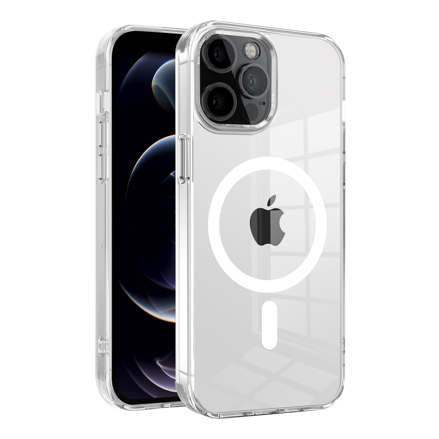 FIMART for iPhone 11 Pro Max Case Clear [Compatible with Magsafe Wireless Charging] Yellowing Resistant Magnetic Transparent Cover Protection Rugged - Transparent