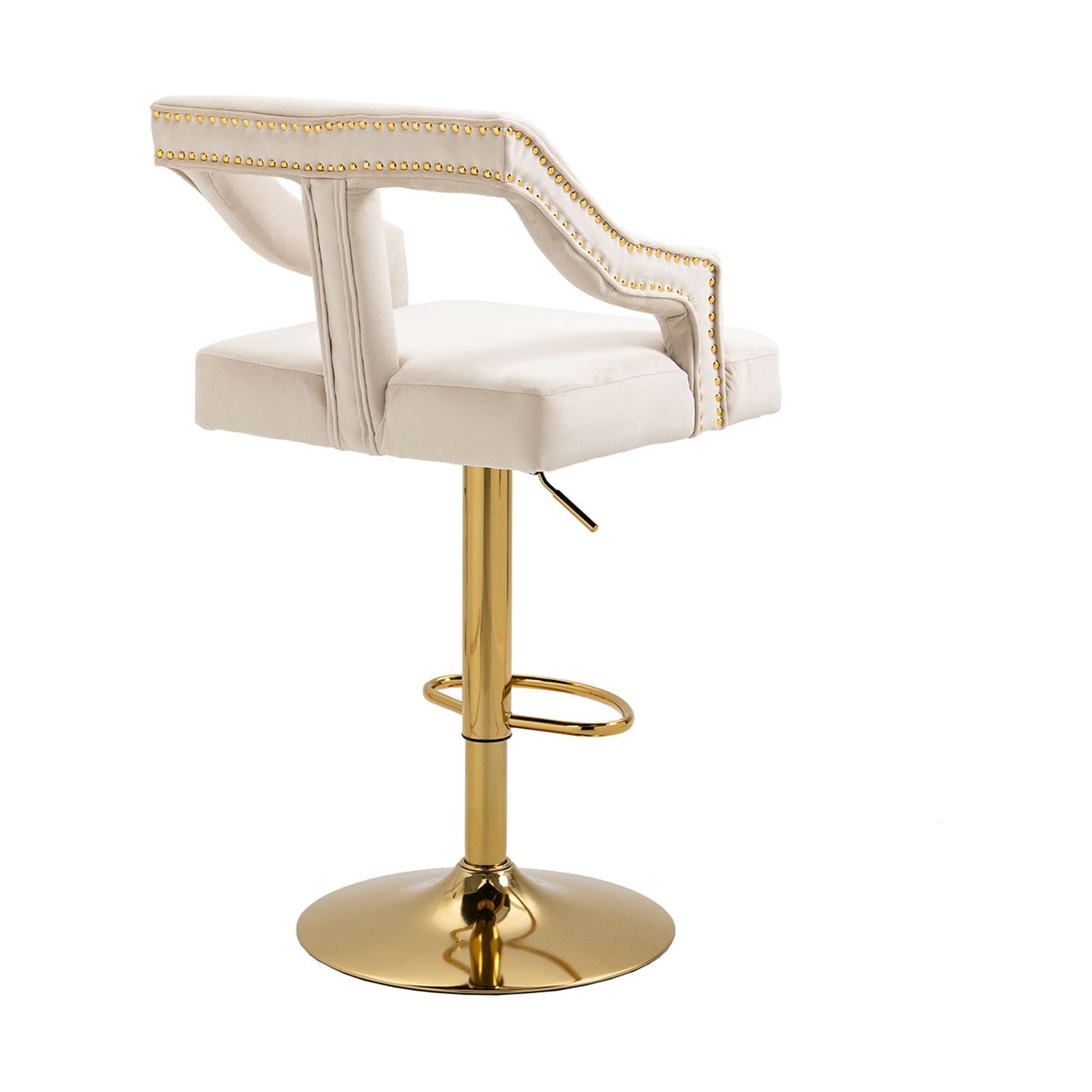 Kepooman Counter Height Bar Stools, Swivel Adjustable Barstools with Back, Set of 1, White Kepooman Counter Height Bar Stools, Swivel Adjustable Barstools with Back, Set of 1, White