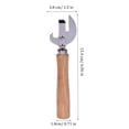 thumbnail image 5 of Wooden Handle Can Opener Stainless Steel Can Bottle Opener Practical Beer Can Opener, 5 of 5