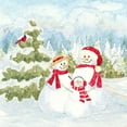 thumbnail image 2 of Reed, Tara 15x15 White Modern Wood Framed Museum Art Print Titled - Snowman Wonderland I-Family Scene, 2 of 4