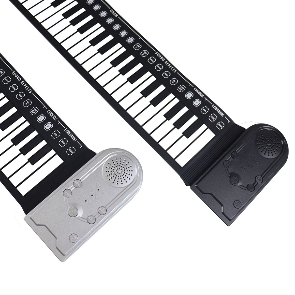 49-Key Hand-Rolled Piano with Speaker Portable Folding Children'S Piano Beginner Piano Teaching Instrument White