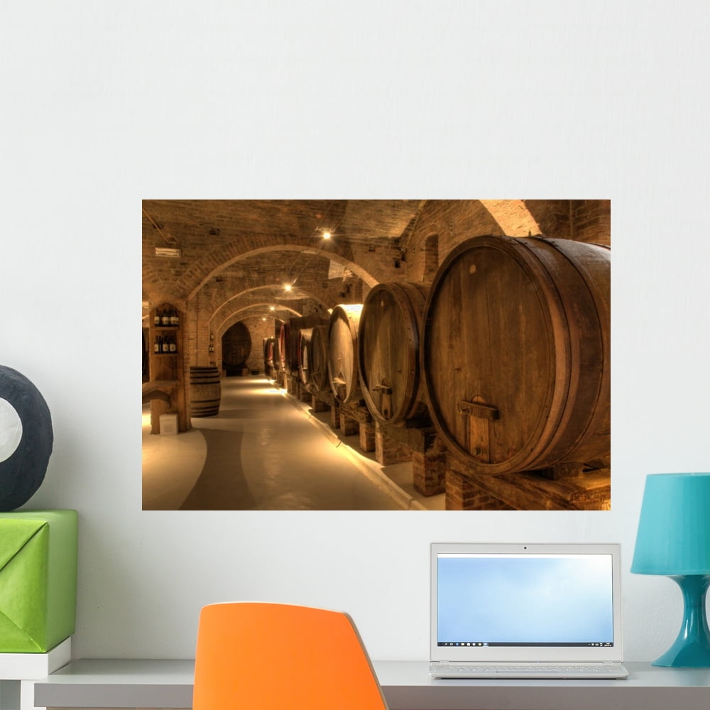 Wine Cellar Abbey Monte Wall Mural by Wallmonkeys Peel and Stick ...