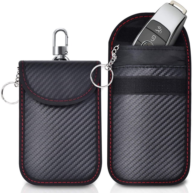 Lot de 2 Mini Pochettes Faraday Blocage de Signal Sac Faraday pour Clé de Voiture