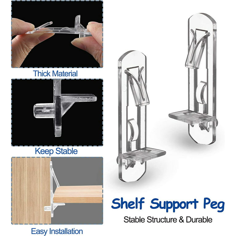 Clear Shelf Support/Bracket Shelf Pegs 5mm