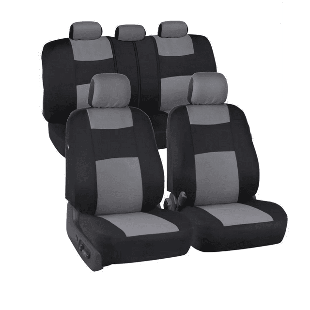 Juego De Fundas Para 5 Asientos De Automóvil 9pzs Gris