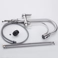 thumbnail image 3 of Kitchen Sink Faucet with Pull Down Sprayer 2 Handle 3 in 1 Water Filter Purifier Faucets Brushed Nickel 0195SN, 3 of 5
