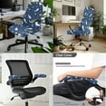 thumbnail image 2 of SCRAWLGOD Seal Spots Lemon Removable Office Chair Slipcover with Armrest Protector 3 Pieces Set Stretch Swivel Chair Covers Comfy Universal Desk Chair Protector, S, 2 of 7