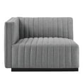 thumbnail image 5 of Modular Sofa Couch, Black Grey Gray, Fabric, French Living Lounge Cafe Lobby Hospitality Restaurant, Modern Contemporary HB34027, 5 of 14