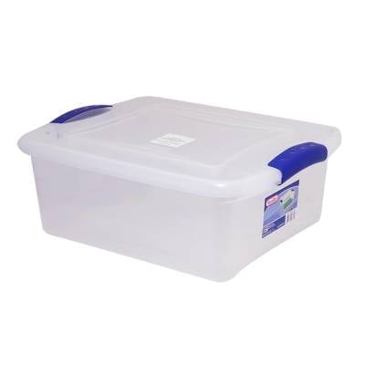Caja Multiusos Sterilite Plástico 14 Litros con Broches Transparente