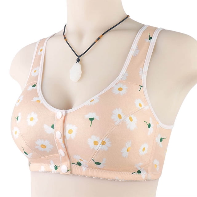WILLBEST Brasier Invisible Mujer Ropa Interior Sexy Informal Con Estampados Y Hebilla Frontal Para Mujer, Sin Aros, De Encaje, Talla Grande