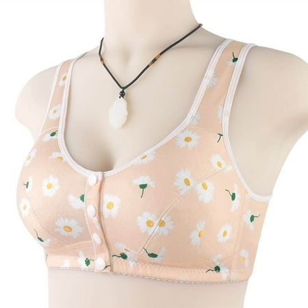LEEy-World Lingerie for Women Plus Size Seamless Bra Wireless Bra for Women Convertible Strap Ultra Comfort Bra V Neck Invisible Bralette Pink 38