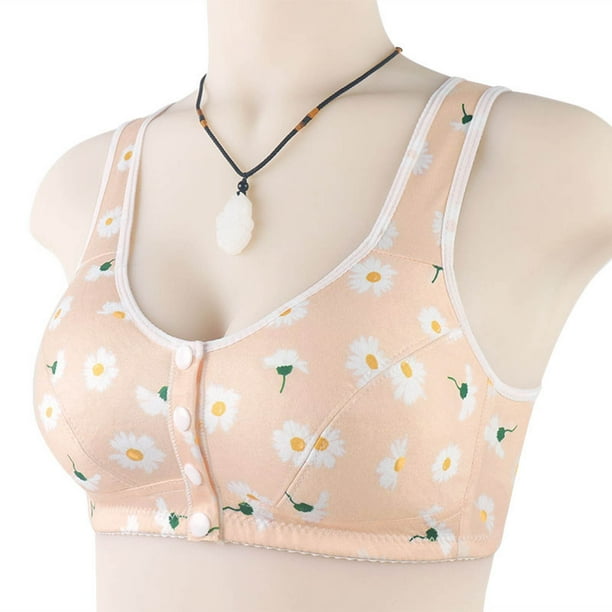 WILLBEST Brasier Invisible Mujer Ropa Interior Sexy Informal Con Estampados Y Hebilla Frontal Para Mujer, Sin Aros, De Encaje, Talla Grande
