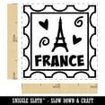 thumbnail image 2 of France Passport Eiffel Tower Travel Self-Inking Rubber Stamp Ink Stamper - Black Ink - Small 1 Inch, 2 of 7