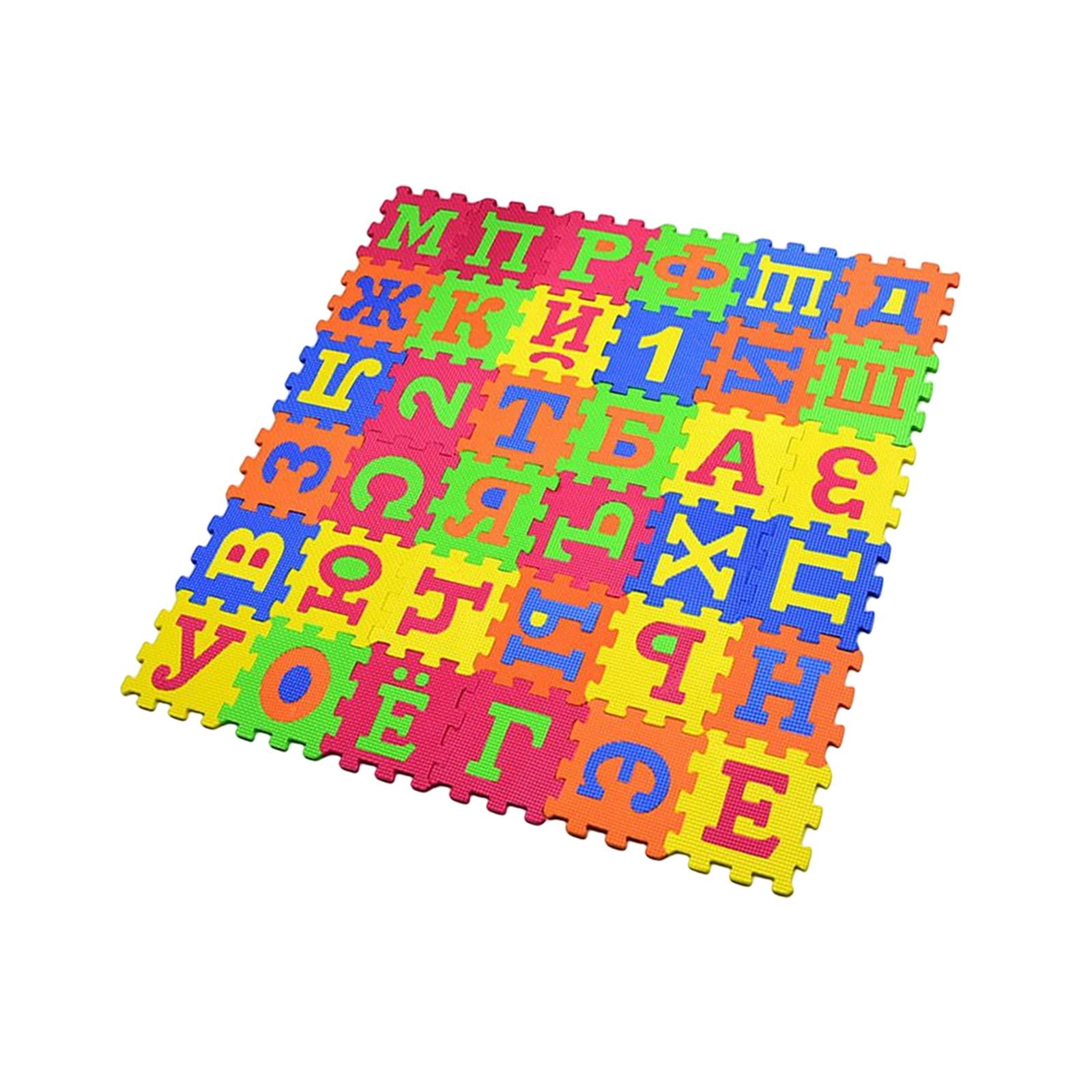 LeeQinersw EVA Foam Floor Play Mat Baby Crawling Mat Russian Letter Thickened Soft Reusable