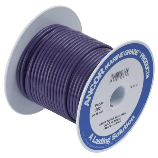 Cable Ancor 104710 de cobre estañado, 14 AWG (2 mm²), color morado, 30 m