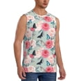 thumbnail image 2 of Yiaed Roses and Butterflies Print Men's Singlet Vests Summer Running Muscle Tank Tops Gym Undershirt Round Neck Sleeveless for man, 2 of 5