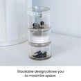 thumbnail image 4 of OfficeGoods Clear Acrylic Organizer with Silver Base 3 Tier Stackable Round Desktop Storage, 4 of 7